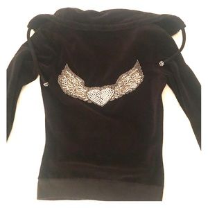 Velour and embellished jacket